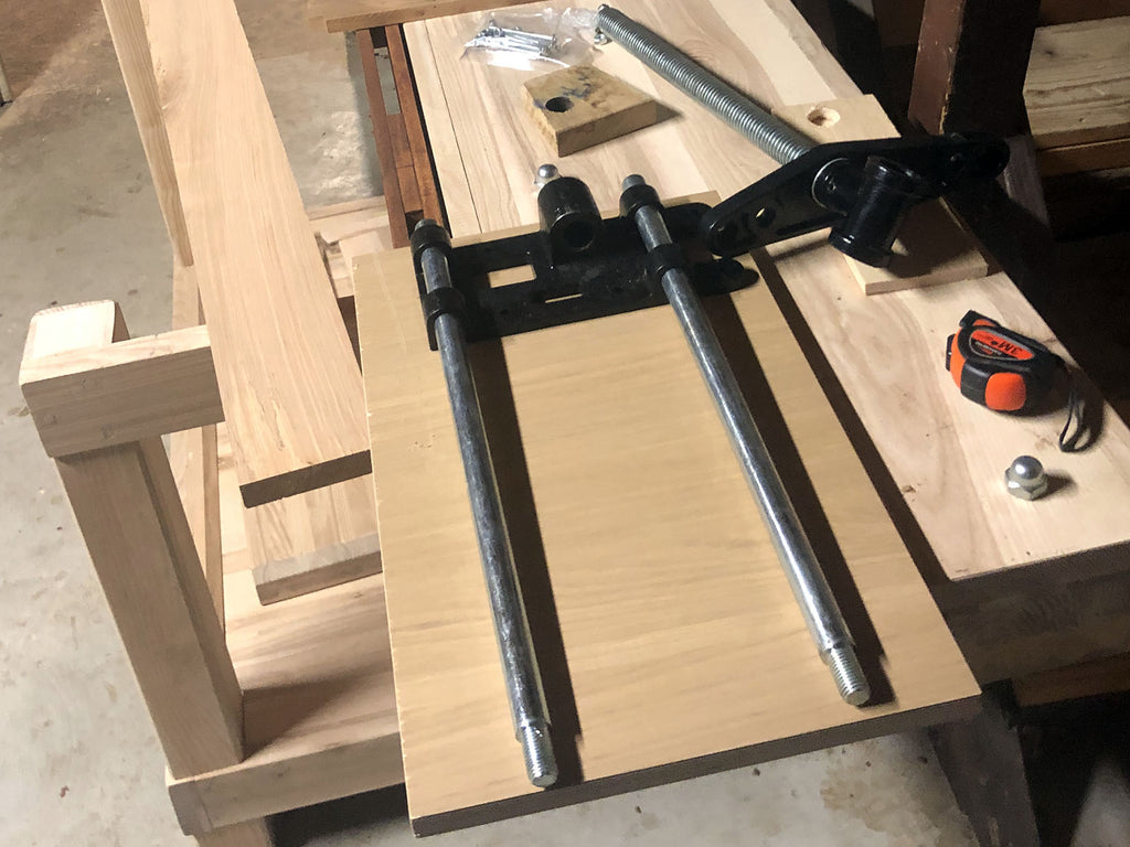 DIY PROFESSIONAL CARPENTER'S WORKBENCH ROUBO style in solid Ash wood, clamps 180x80xh85 cm
