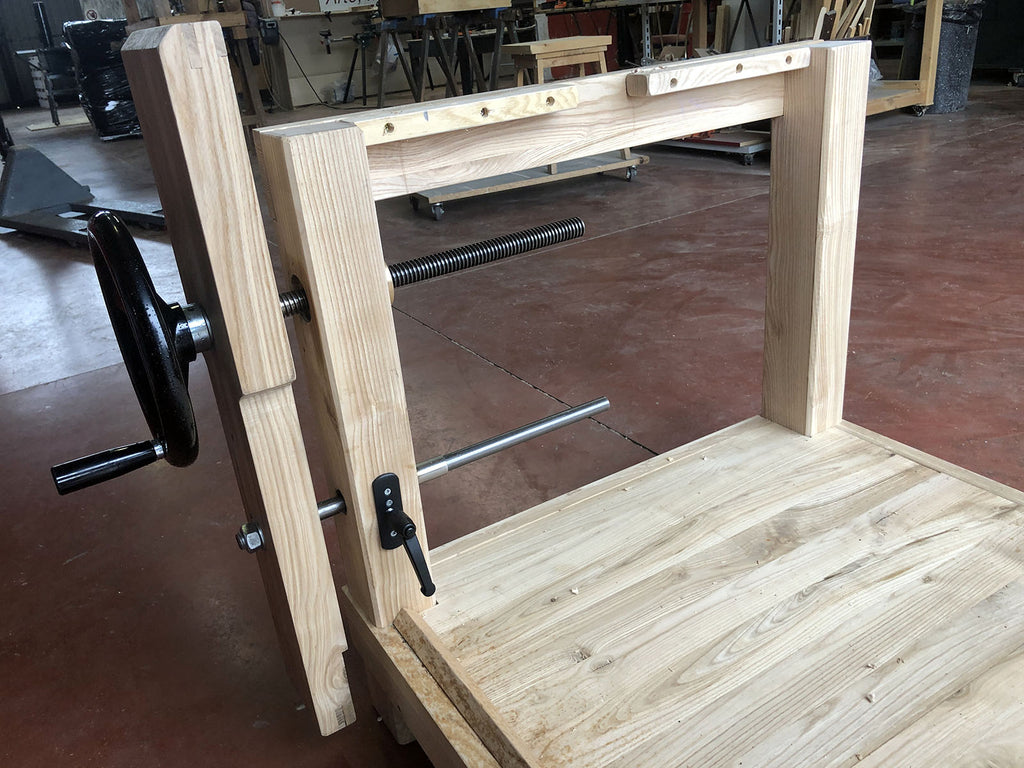 DIY PROFESSIONAL CARPENTER'S WORKBENCH ROUBO style in solid Ash wood, clamps 180x80xh85 cm