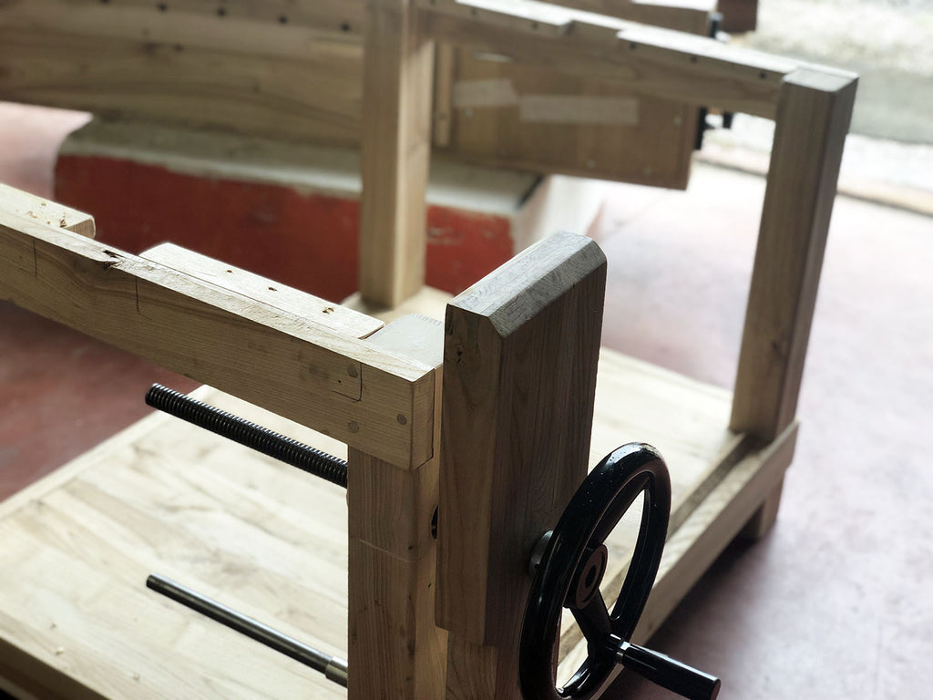 DIY PROFESSIONAL CARPENTER'S WORKBENCH ROUBO style in solid Ash wood, clamps 180x80xh85 cm