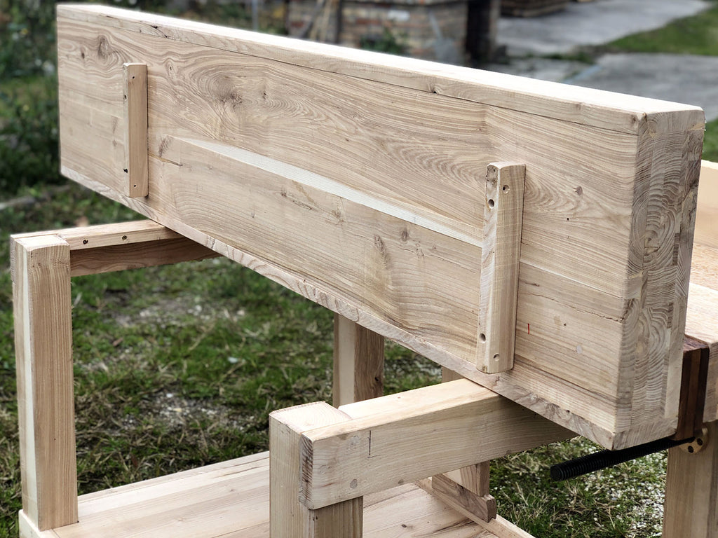 DIY PROFESSIONAL CARPENTER'S WORKBENCH ROUBO style in solid Ash wood, clamps 180x80xh85 cm