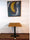Square coffee table BAR type INDUSTRIAL style wooden top central iron leg 90x90h80 cm
