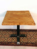 Tavolo Tavolino quadrato tipo BAR stile INDUSTRIAL piano in legno gamba centrale in ferro 90x90h80 cm