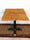 Square coffee table BAR type INDUSTRIAL style wooden top central iron leg 90x90h80 cm