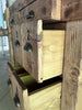 Banco Falegname per arredo cucina e soggiorno stile INDUSTRIAL in legno massello 6 cassetti 2 morse 170x80xh90 cm