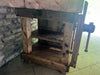 Banco Falegname per arredo cucina e soggiorno stile INDUSTRIAL in legno massello 6 cassetti 2 morse 170x80xh90 cm