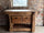Carpenter's workbench for kitchen, living room, bathroom furniture in INDUSTRIAL style, solid wood, 2 drawers and 1 vice, 120x55/65xh75 cm