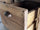 Carpenter's workbench for kitchen, living room, bathroom furniture in INDUSTRIAL style, solid wood, 2 drawers and 1 vice, 120x55/65xh75 cm