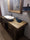 Bathroom cabinet INDUSTRIAL style mod. Valentina in solid wood + Stone sink and tap mirror and optional toilet roll holder dimensions 110x60xh72+15cm