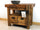 Carpenter's bench for bathroom furniture solid wood walnut finish optional mirror and sink 95x50h80cm CUSTOM MADE