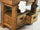 Carpenter's bench for bathroom furniture solid wood walnut finish optional mirror and sink 95x50h80cm CUSTOM MADE