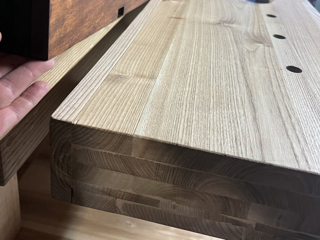 DIY DIY PROFESSIONAL CARPENTER'S WORKBENCH ROUBO 2 style in solid Morse Ash wood 180x80xh85 cm