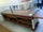 Bancone Pizzeria con vetrina e TOP in vetro in legno massello SU MISURA stile RUSTICO INVECCHIATO SHABBY misure 320x70xh130 cm piano a ribalta da 50x70 cm