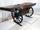 Originale Banco da Falegname per arredo montato su ruote carro vintage 200x80xh100 cm SU MISURA E SU ORDINAZIONE