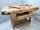 Banco Falegname RUSTICO per arredo attività commerciali legno massello grezzi scortecciato finitura naturale misure 170x65x90 cm SU MISURA SU ORDINAZIONE