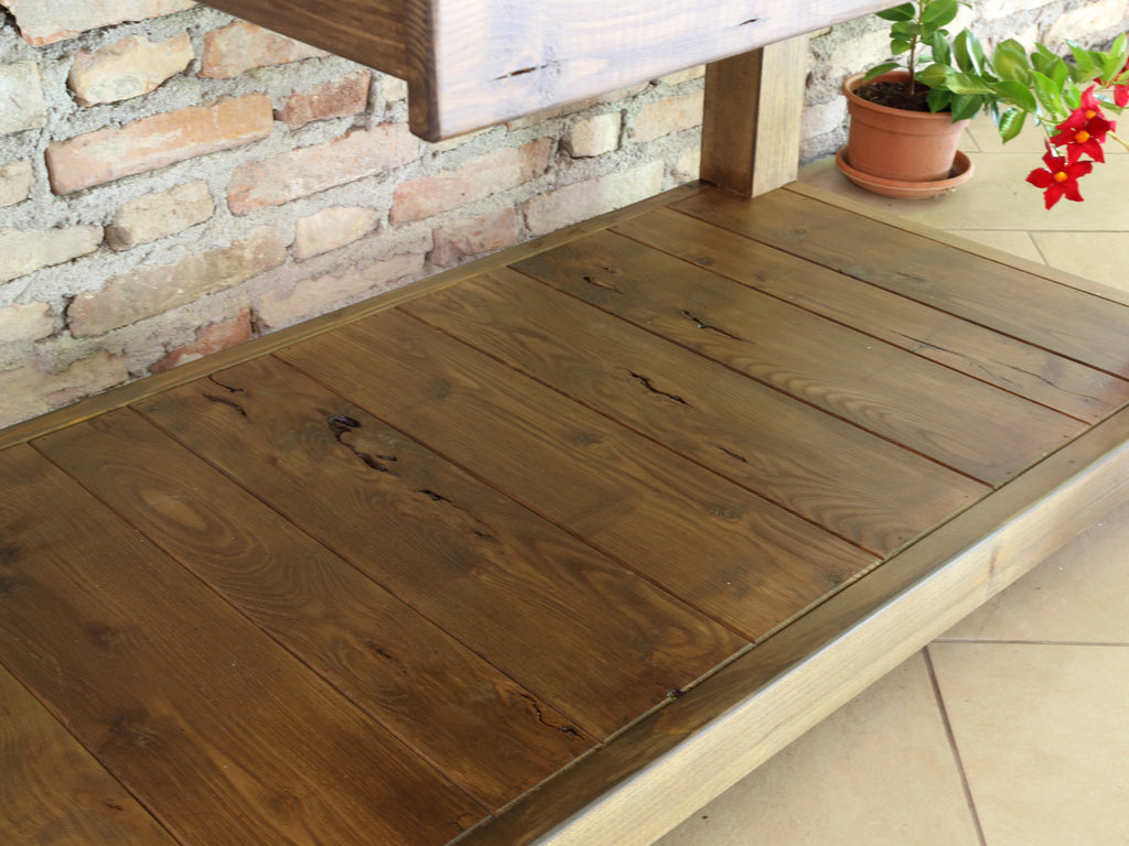 Consolle Isola cucina per arredo in stile RUSTICO in legno massello 1 cassetto 150x70xh80 cm