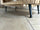 Mobile Consolle OVALE in stile INDUSTRIAL in legno massello TOP e piedi in metallo 105x55xh108cm PERSONALIZZABILE