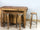 Consolle mini BAR / Isola cucina stile COUNTRY in legno massello a 2 ante misure 150x50xh90 cm