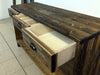 Workbench / kitchen island for RUSTIC style furniture in solid wood 1 drawer 150x70xh80 cm