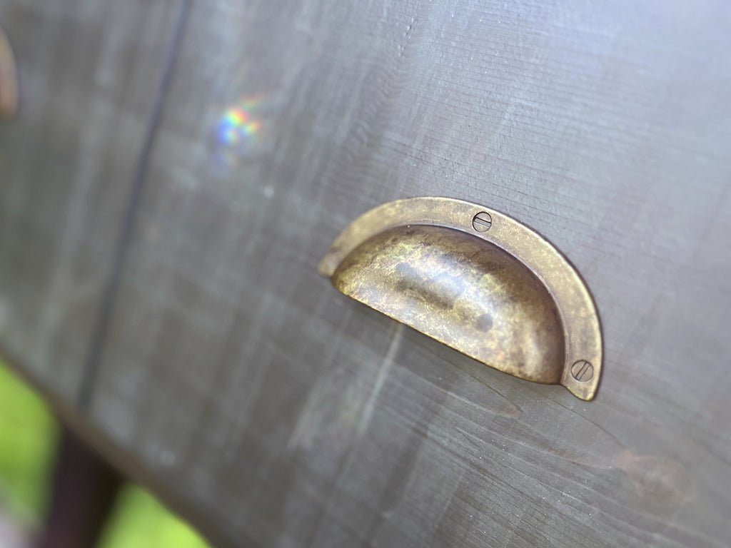 Consolle alta per arredo stile RUSTICO / COUNTRY FATTORIA in legno massello 4 cassetti e ripiano a giorno modello ( 1 ) 182x40xh93 cm su misura finitura noce