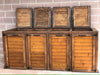 Solid wood furniture 120 L SEPARATE BIN COVER for outdoor use for 4 glass plastic paper waste bins