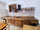 Cucina stile Banco da FALEGNAME / INDUSTRIAL modello VERONA 2 elementi Base + Vetrina/Piattaia + mensola 190+350x70/80xh70cm tutto legno massello