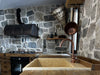 Cucina stile Banco da FALEGNAME / INDUSTRIAL modello COMO 2 elementi Base + Cappa 110+250x70xh90cm tutto legno massello