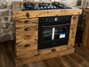 Cucina stile Banco da FALEGNAME / INDUSTRIAL modello COMO 2 elementi Base + Cappa 110+250x70xh90cm tutto legno massello