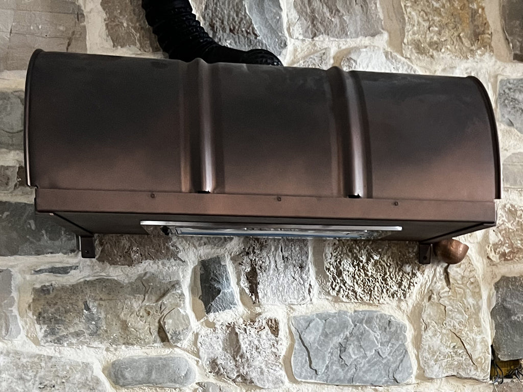 Cucina stile Banco da FALEGNAME / INDUSTRIAL modello COMO 2 elementi Base + Cappa 110+250x70xh90cm tutto legno massello