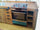 Cucina da 280x80xh92cm + Isola da 160x80xh92cm modello ESSEN stile INDUSTRIAL in legno massello di abete e frassino