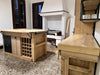Cucina modello Rialto mobile con colonna 210x64xh90cm  + Isola personalizzata con lato snack a ribalta 150X90XH100cm scolapiatti e pensili in metallo TUTTO SU MISURA