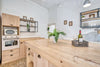 Cucina modello Rialto mobile con colonna 210x64xh90cm  + Isola personalizzata con lato snack a ribalta 150X90XH100cm scolapiatti e pensili in metallo TUTTO SU MISURA