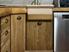 Cucina angolare ANNA stile RUSTICO | CLASSICO in abete e frassino massello effetto stuccato predisposizione elettrodomestici misure 280-200x65xh90cm