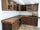 MONACO COUNTRY style corner kitchen in solid wood with fold-down snack table 310-205x65xh88cm