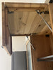 TREVISO COUNTRY style corner kitchen in solid ash without appliances and optional table measures 429x240x65xh90cm
