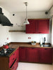 Corner kitchen in NEOCLASSIC style in solid wood with provision for appliances, dimensions 210-150x65xh230cm + column