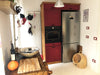 Corner kitchen in NEOCLASSIC style in solid wood with provision for appliances, dimensions 210-150x65xh230cm + column