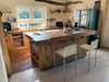 Cucina + isola STOCCARDA stile INDUSTRIAL 415x65xh90cm + 220x120xH100cm tutto legno massello SU MISURA
