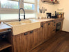 Cucina + isola STOCCARDA stile INDUSTRIAL 415x65xh90cm + 220x120xH100cm tutto legno massello SU MISURA