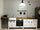 SHABBY white kitchen in solid wood with provision for appliances 320x80xh86 cm MADE TO MEASURE