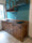 Linear kitchen + hood + dish drainer + shelves RUSTICA model GEMONA in solid wood predisposition for household appliances dimensions 250x63xh90cm
