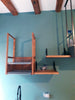 Linear kitchen + hood + dish drainer + shelves RUSTICA model GEMONA in solid wood predisposition for household appliances dimensions 250x63xh90cm