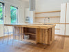 Cucina lineare modello Venezia parete moderna da 330cm + Isola country 230x220xh95 cm Tutto legno massello personalizzabile SU MISURA