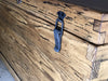 Baule Cassapanca arredo disimpegno ingresso veranda stile COUNTRY legno massello di frassino anticato 100x40xh50 cm