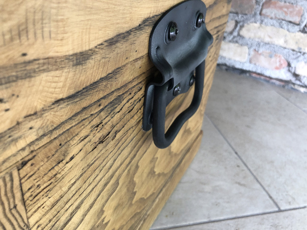 Baule Cassapanca arredo disimpegno ingresso veranda stile COUNTRY legno massello di frassino anticato 100x40xh50 cm