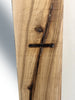 INDUSTRIAL style free-standing mirror in solid ash wood with visible iron staples, measures 80xh200 cm