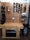 Isola mini Cucina stile BANCO FALEGNAME / INDUSTRIAL legno massello con predisposizione forno incasso 130x60xh80 cm