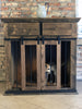 Mobile soggiorno stile INDUSTRIAL legno massello porte scorrevoli e cuccia per il cane 120x70xh120 cm