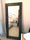 INDUSTRIAL / COUNTRY style bedroom free-standing mirror in solid fir wood with exposed iron staples measures 80xh200 cm