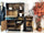 Mobile Credenza/Libreria + comodino multiuso stile INDUSTRIAL con bordi effetto metallo legno multicolore misure 90x45xh180 cm