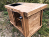 Cucina piccola stile BANCO FALEGNAME / INDUSTRIAL legno massello con lavello e miscelatore inclusi 140x65xh90 cm